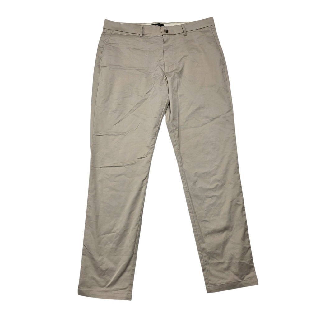 Banana Republic Slim Core Temp Pant Chino Men 35x32 Khaki Cotton Blend Stretch